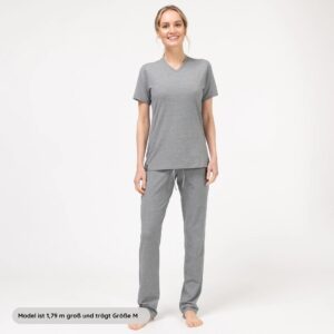 Genki Vital Kurzarmshirt PI für Damen grau